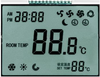 Anzeige 7 Segment TN LCD für Thermostat-positiven Modus 86mm * 49mm * 2.8mm Entwurfs-Größe